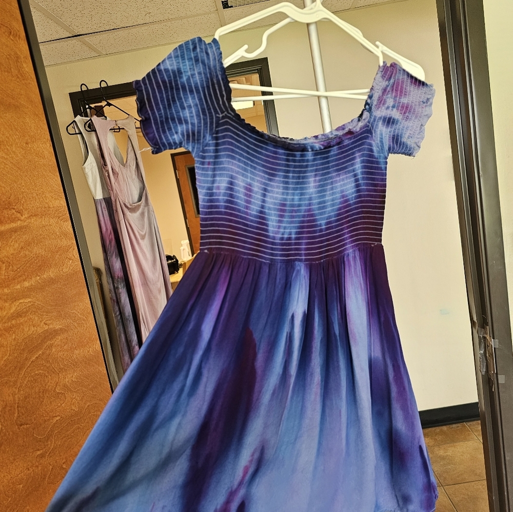 Recycled Riot dyed Aurora dress
